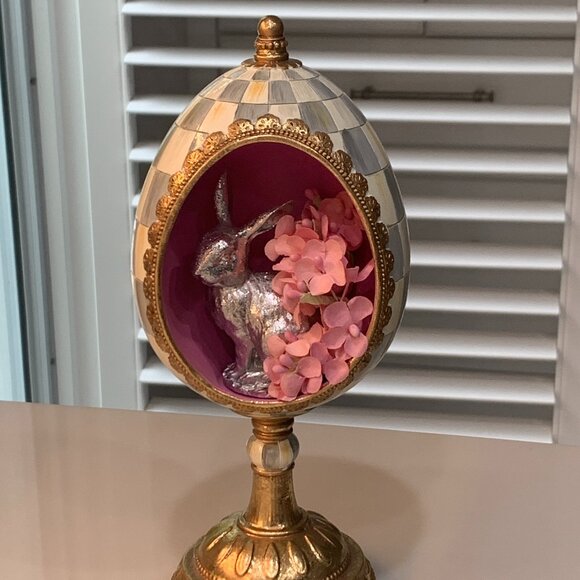 MacKenzie-Childs Touch of Pink Bunny Treasure Egg - Picture 8 of 16